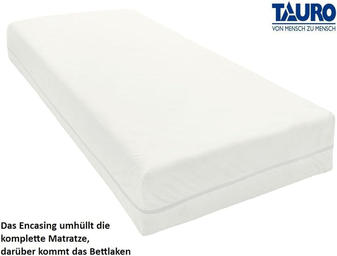 Matratzenbezug Encasing 160 x 200 cm Milbenkotdicht rundum Höhe 20 cm Zertifiziert TAURO (24604) 160