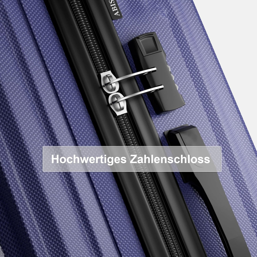 Voyager Hartschalen Reisekoffer mittelgross 66x45x27cm, Handgepäck Koffer, leicht Rollkoffer mit 4 R