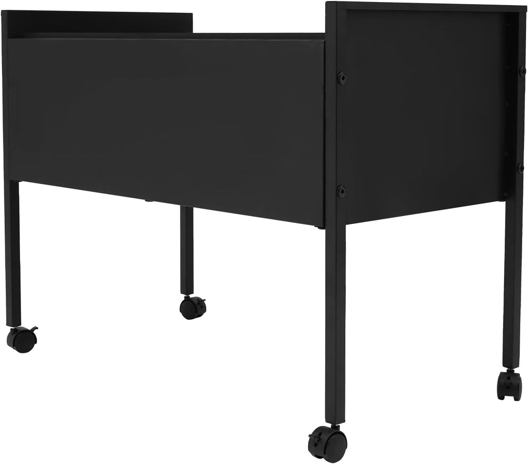 Rollbarer Aktenschrank, Hängemappenwagen mit Universalrollen Bodenhalterung Rollbarer Aktenwagen für