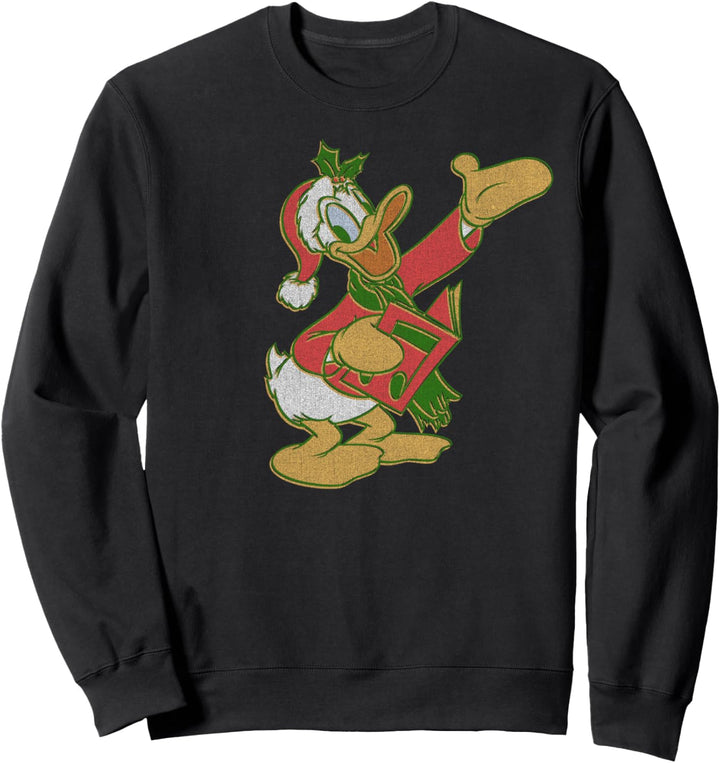 Disney Mickey And Friends Weihnachten Donald Duck Caroling Sweatshirt