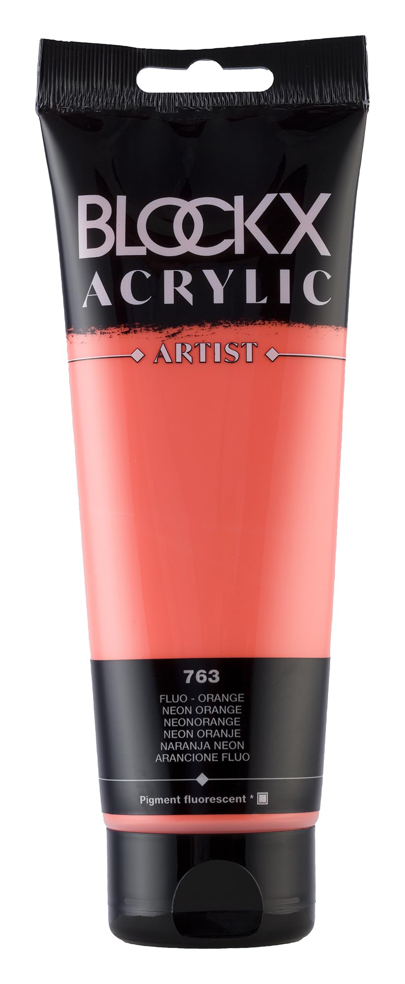 Blockx 61763BXC - Tube 250ml, feine Acrylfarbe, Acrylic Artist, transparent und satiniert, Neonfarbe