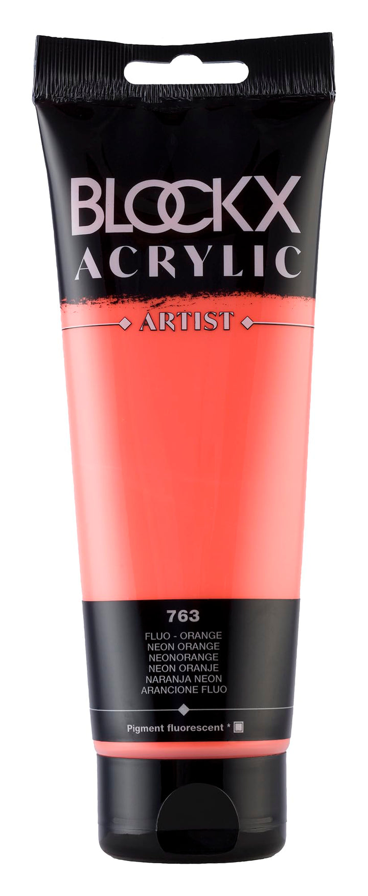 Blockx 61763BXC - Tube 250ml, feine Acrylfarbe, Acrylic Artist, transparent und satiniert, Neonfarbe