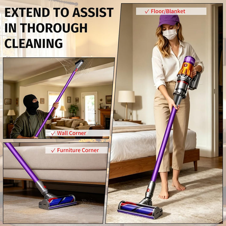 Verlängerungsrohr Kompatibel mit Dyson V12, V10 Stabstaubsauger | 74cm Elektrisches Saugrohr, Ersatz