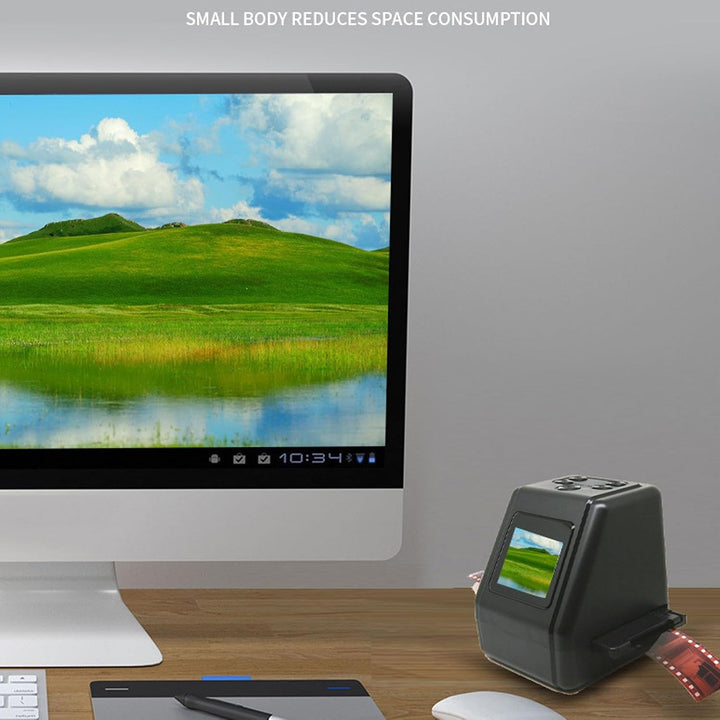 Mobiler Filmscanner, All in One Film und Diascanner, Filmscanner mit 2 Zoll Bildschirm, Konvertieren