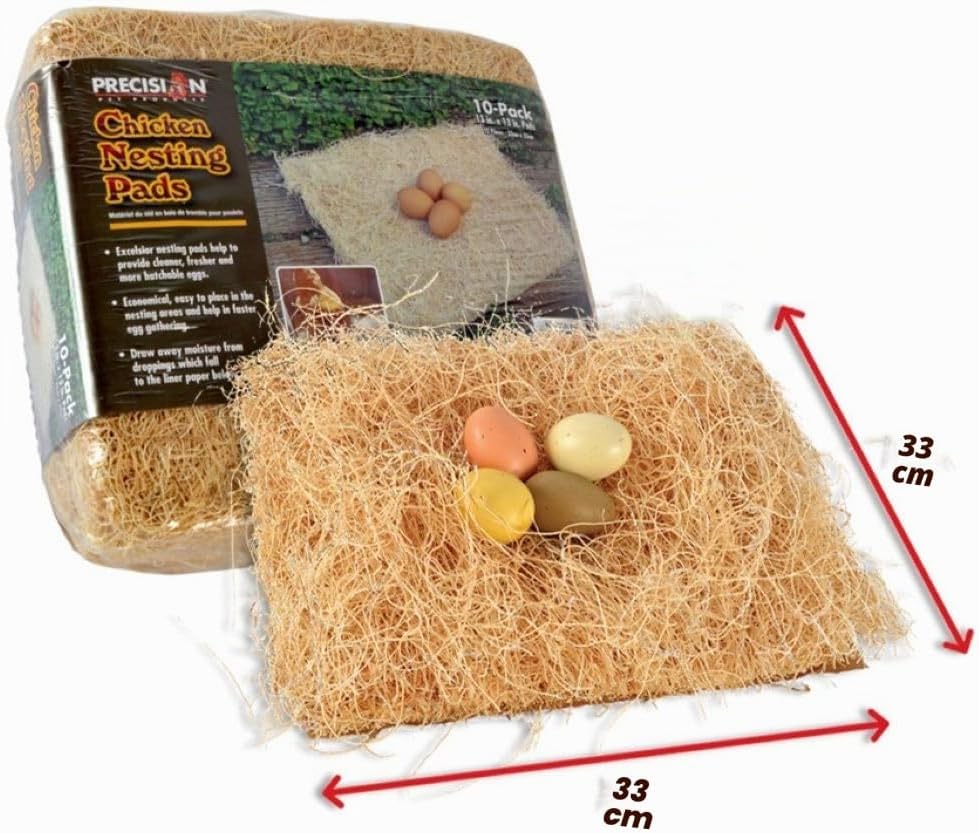 PRECISION PET Petmate Hühner-Nistunterlagen – 33 x 33 cm, Premium-Hühnerstreu, passend für die meist