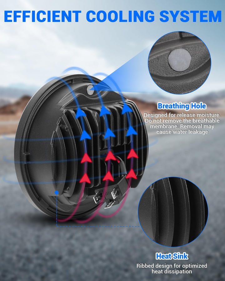 SUPAREE 5.75 Zoll Led Motorrad Scheinwerfer E-geprüft Motorrad Frontscheinwerfer Motorrad Scheinwerf