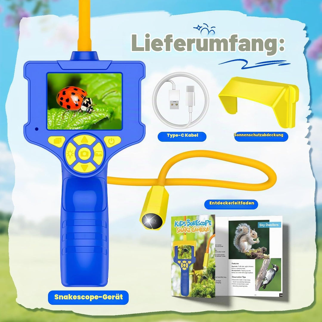Endoskopkamera für Kinder - Outdoor Explorer Spielzeug für Junge ab 3-10 Jahre - 2,4 Zoll Display, 2