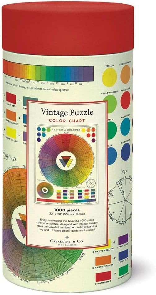 Cavallini & Co. 1000 Piece Vintage Puzzle, Color Chart (PZL/COLOR)
