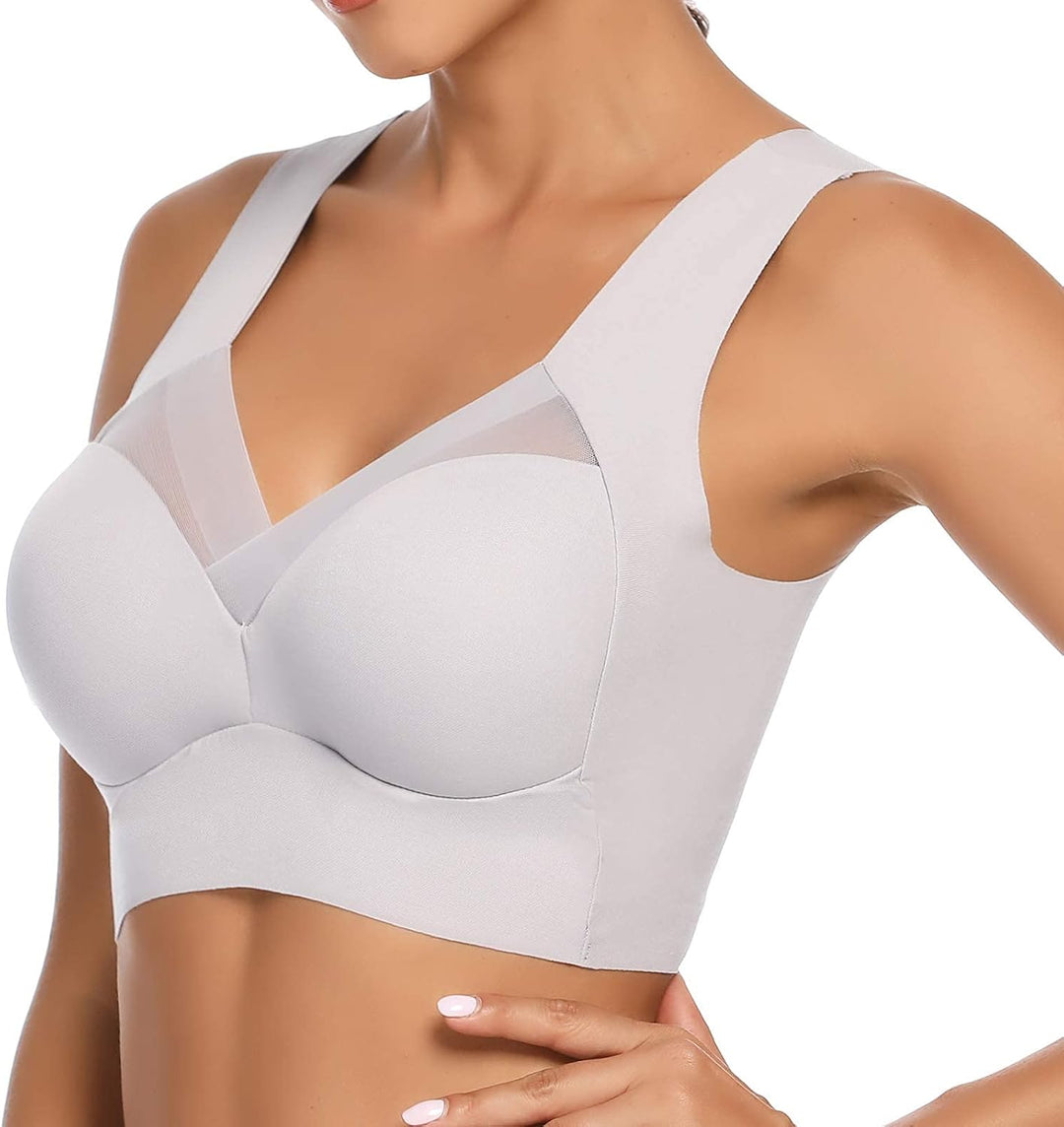 WOWENY BH Damen Ohne Bügel Schlaf Bustier Tops Spitze Bralette Bügelloser Klassischer T Shirt BH Sch