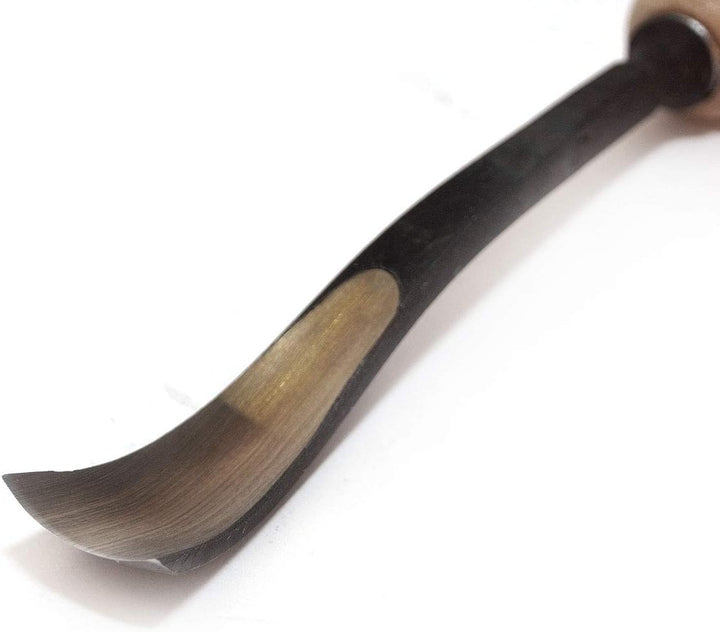 STUBAI Stemmeisen Stechbeitel Serie 52 - Form 28 | Gekröpftes Hohleisen 14 mm, mit Holzgriff, für Fi