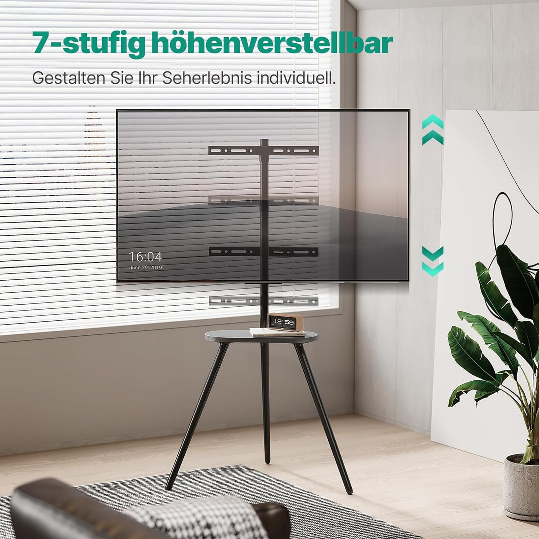 TV Ständer für 43 bis 65 Zoll LCD LED OLED Bildschirm bis zu 35 kg, Höhenverstellbar und Schwenkbar,
