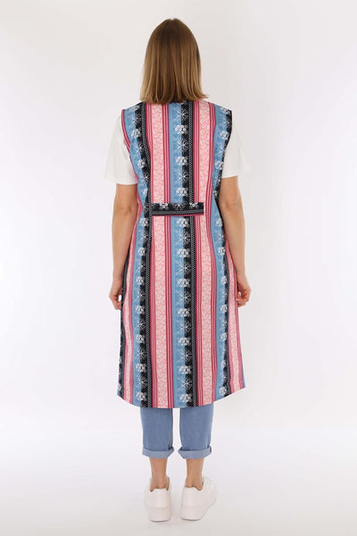 Reissverschluss Kittel RV Hauskleid Baumwolle Schürze Kochschürze, 38 Lila