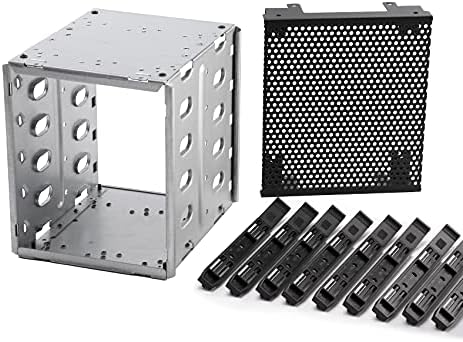 ALEOHALTER Festplattenkäfig, abnehmbare HDD-Fächer, 13,3 cm (5,25 Zoll) mit Lüfterraum, Edelstahlkäf