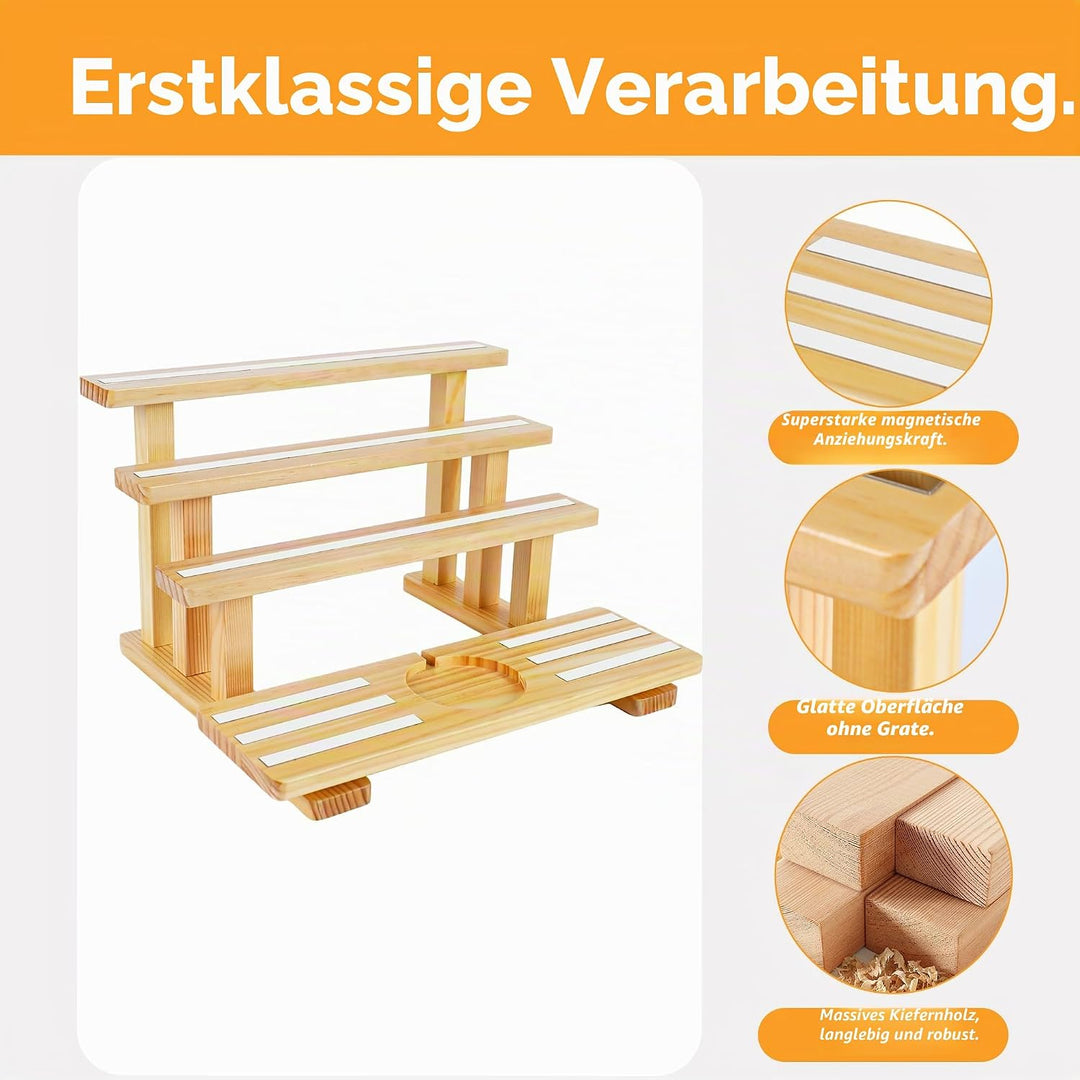 4 Tier Für Tonies Regal magnetisch,für Toniebox Figurenregal,Aufbewahrungsregal Display-Ständer,Plat