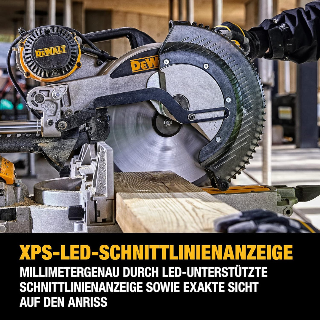 DEWALT Paneelsäge 1675W DWS780 inkl. Zubehör – Mit 305x30 mm HM-Sägeblatt ideal für den Innenausbau