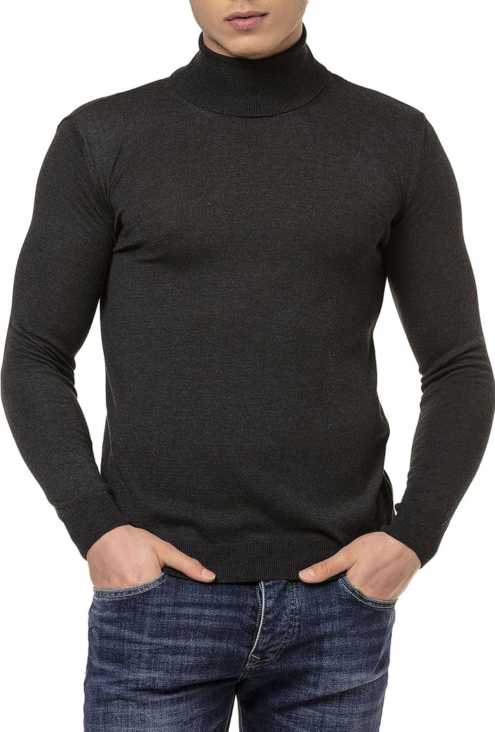 Redbridge Pullover Herren Rollkragenpullover S Dunkelgrau, S Dunkelgrau