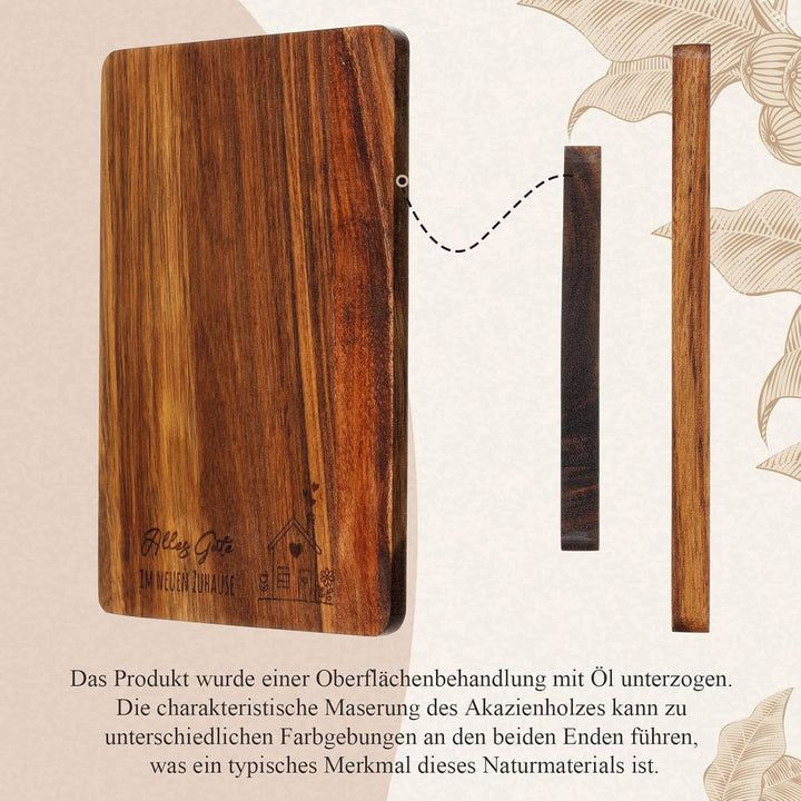 Xuniea Einweihungsgeschenk Holz Schneidebrett Baumwolle Küchentuch Neues Zuhause Geschenk zum Einzug