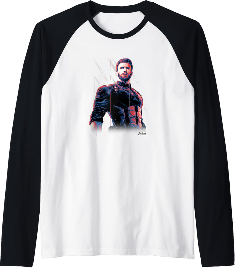 Marvel Avengers: Infinity War Captain America Glitch Raglan