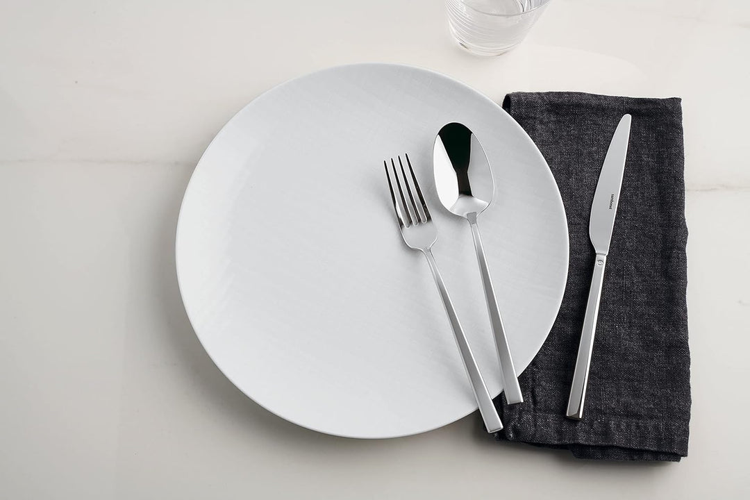 Sambonet Rock 52562-81 - Edelstahlgeschirrset, für 6 Personen, 24-teilig: 6 Gabeln, 6 Löffel, 6 Mess