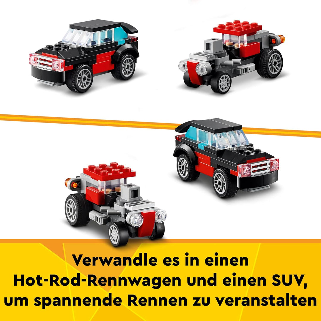 LEGO Creator 3in1 Flatbed Truck with Helicopter Toy to Propeller Plane and Fuel Lorry to Hot Rod and