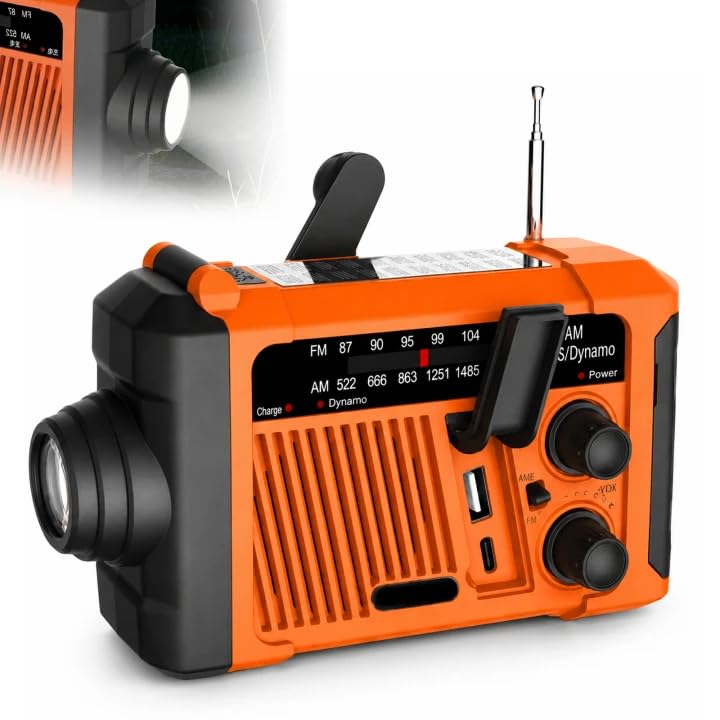 Kurbelradio,1800MA Notfallradio,Kurbelradio Solar,Solar Radio,Notfall Solarradio,Notradio Batteriera