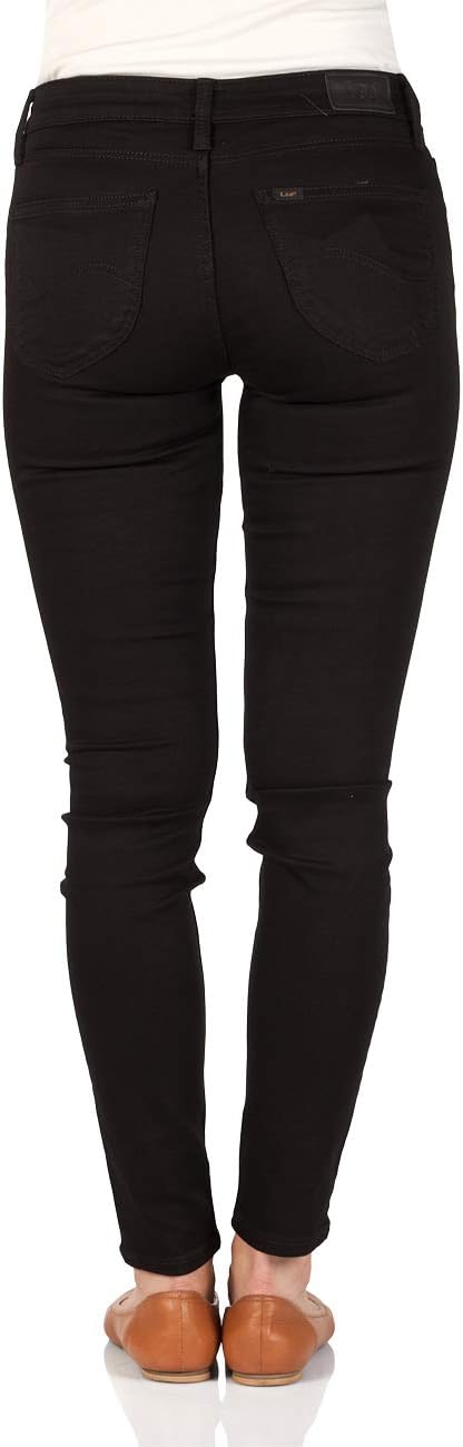 Lee Damen-Jeans, Bequeme Passform, gerades Bein 25W / 31L Black Rinse, 25W / 31L Black Rinse