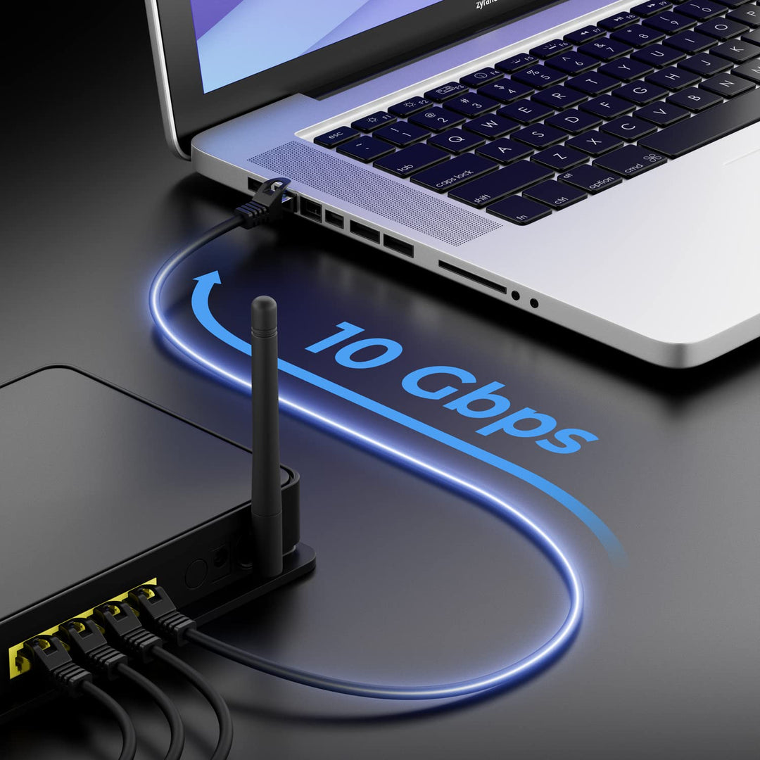 deleyCON 0,5m CAT7 Netzwerkkabel RJ45 10 Gigabit, 10 Stück - Bunt | Kurzes 50cm Patchkabel Ethernet