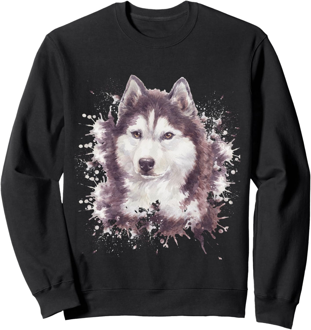 Wolf Wild Tier Aquarell Splash Sweatshirt