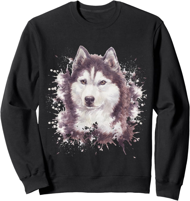 Wolf Wild Tier Aquarell Splash Sweatshirt