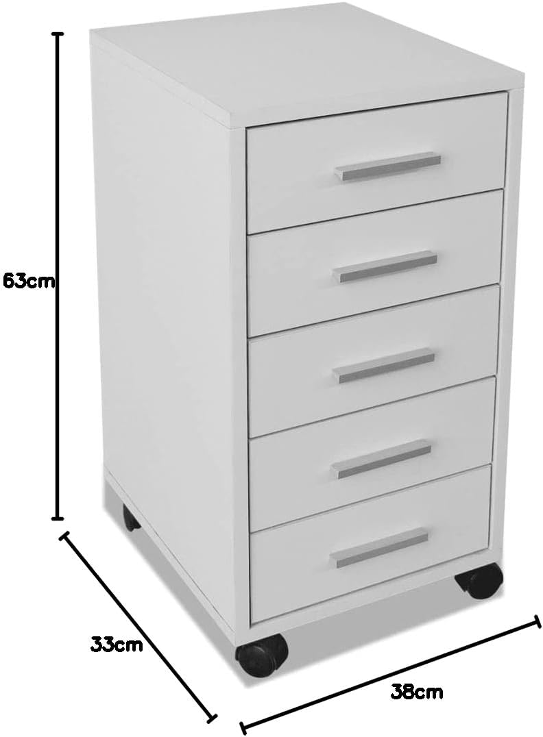 Makastle FMD Furniture Beistellcontainer in Ausführung Eiche Nachbildung, Container Schubladenschran
