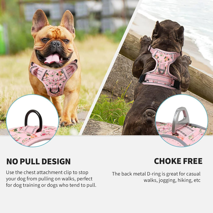 HEELE Hundegeschirr, No-Pull Hundegeschirr, Brustgeschirr für Mittelgrosse Hunde, Weich Atmungsaktiv