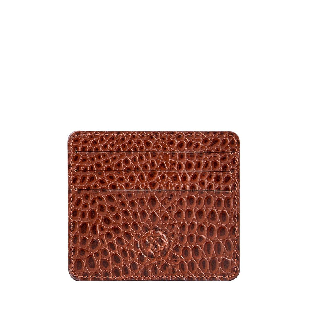 Maxwell Scott Herren Krokodil Optik Leder Kartenetui Marco in Braun Croco, Braun