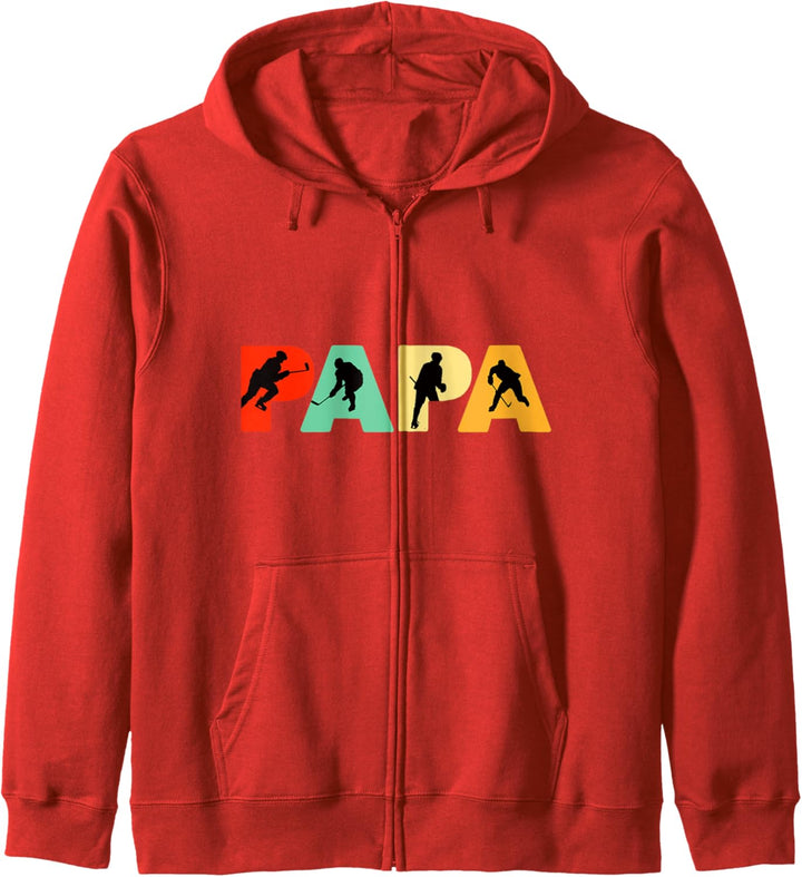 Retro-Eishockey-Vater, lustiger Papa Eishockey-Vater Kapuzenjacke