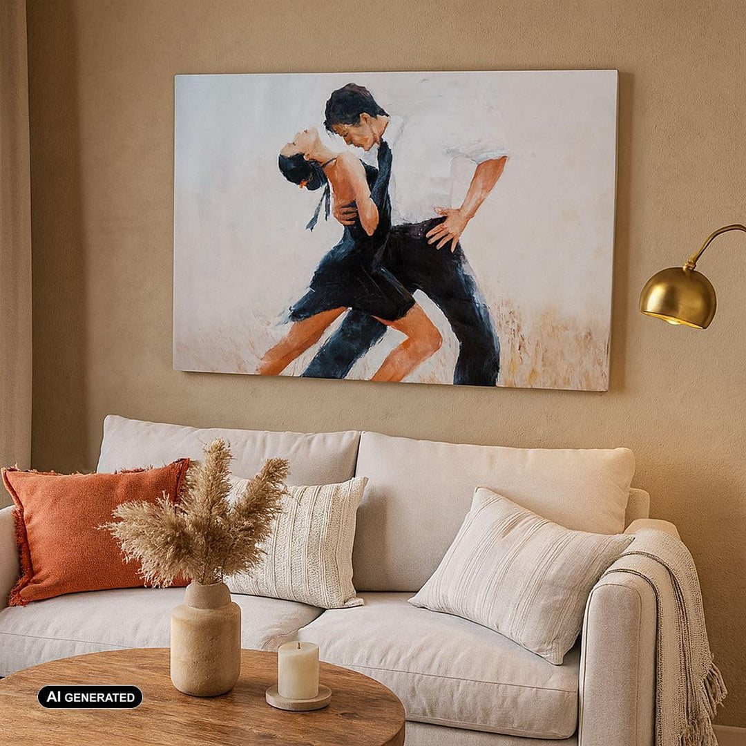 ARTTOR Bilder auf Leinwand tanzen sie Leinwandbild mit Rahmen 70x50cm Wandbilder Dekoration Wohnzimm