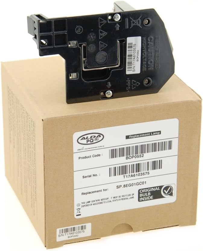 Alda PQ Professionell, Beamerlampe kompatibel mit OPTOMA SP.8EG01G.C01, BL-FP230D EH1020, EW615, EX6