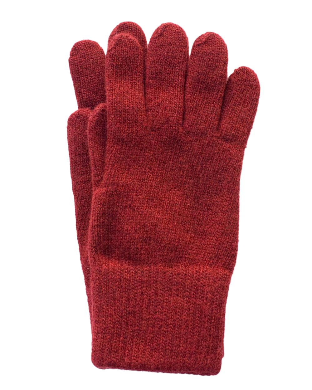 FosterNatur, Merino Damen Wollhandschuhe/Fingerhandschuhe, 100% Wolle Merino extrafein 6.5 Russet re