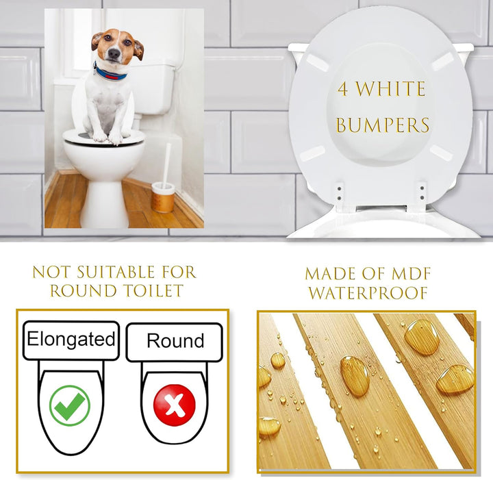 Tendance - Wc-deckel mdf 18 zoll edelstahl-befestigungen - karamel