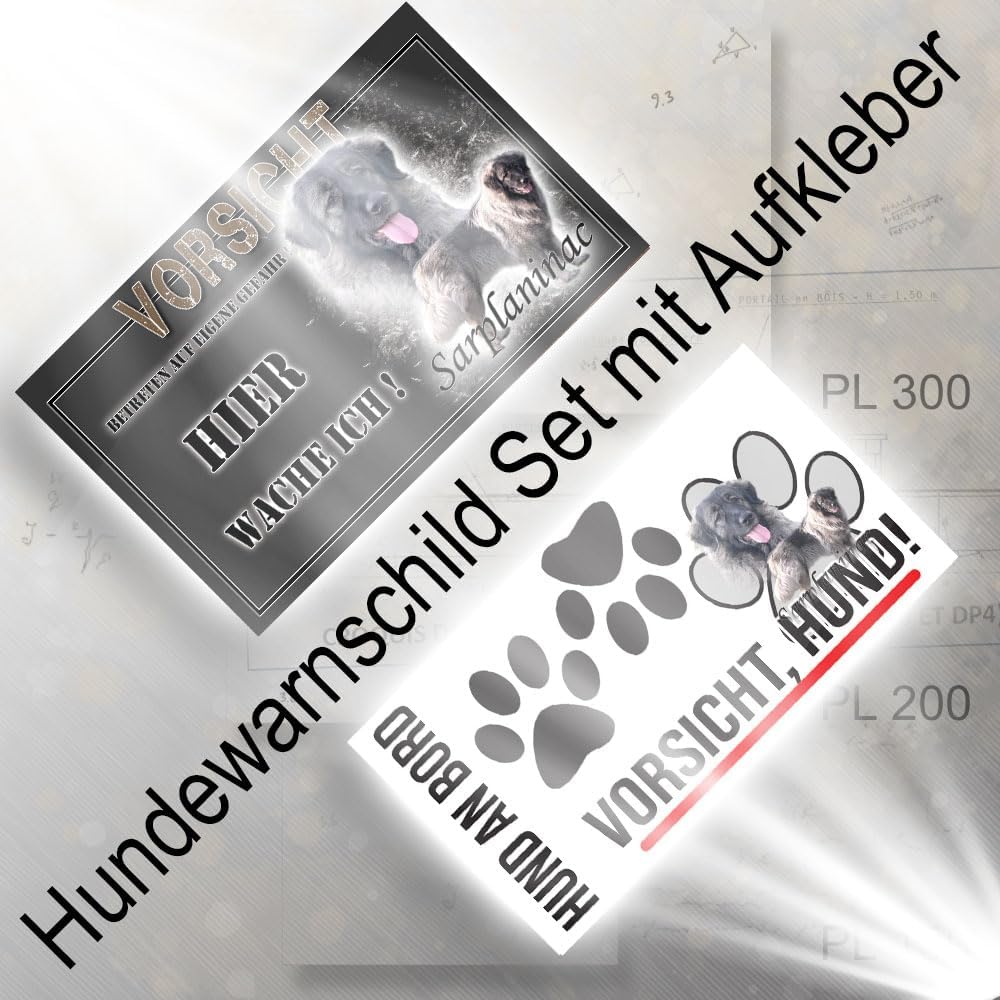 hier wache ich hund Sarplaninac 29/18 cm 300 Modern, 300 Modern
