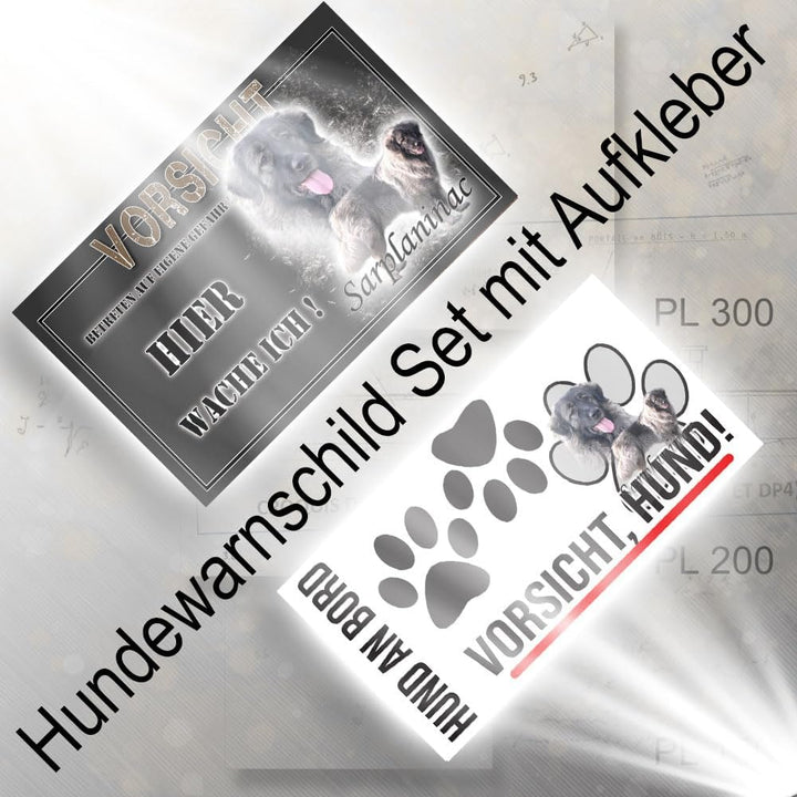 hier wache ich hund Sarplaninac 29/18 cm 300 Modern, 300 Modern