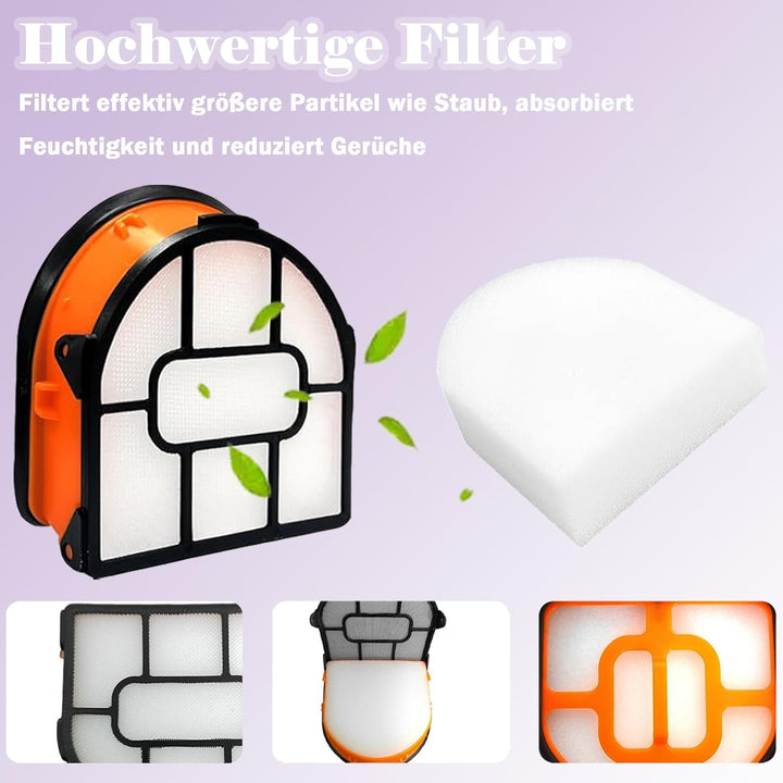 WDB1F2 Filter Bürste Zubehör Set für Shark HydroVac XL 3-in-1 WD101 WD201 WD100 WD200 AW201 WD200C W