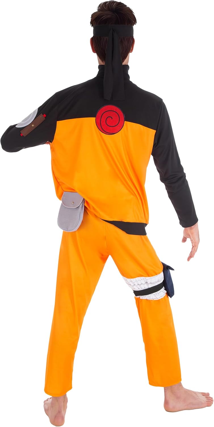 Chaks Naruto-Kostüm für Herren Anime-Kostüm orange-schwarz L, L