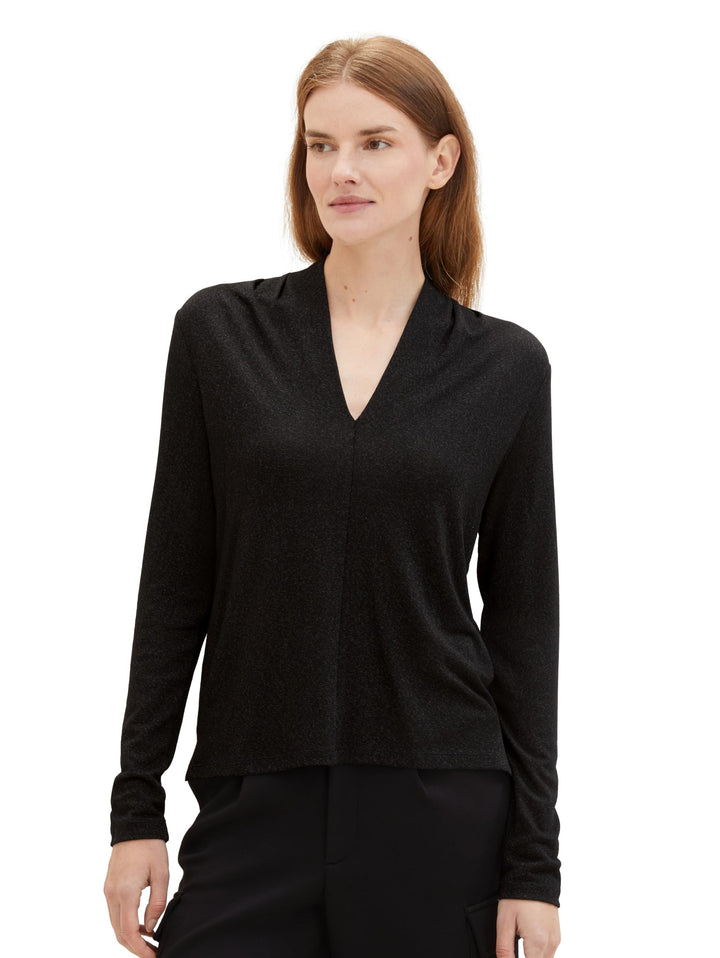 TOM TAILOR Damen Longsleeve T-Shirt, XXS