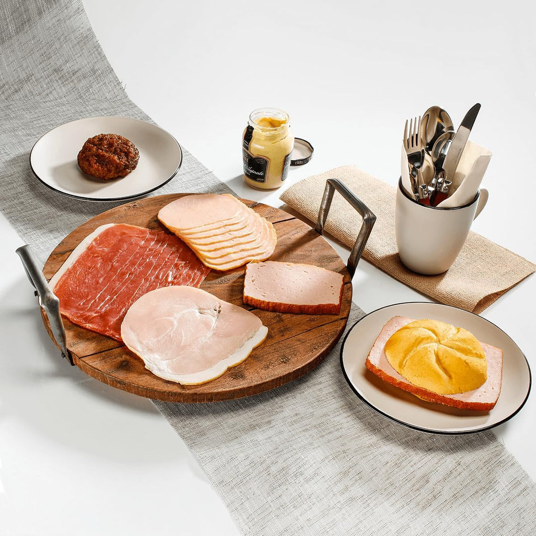 Deko Fleischkäse-Scheibe Lebensmittel-Attrappe 7 x 11 cm Fake Food Imitat Nachbildung