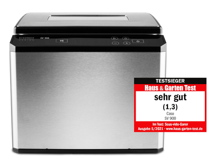 CASO SV900 Sous Vide Garer, perfektes Vakuum garen im Wasserbad für bis zu 5 Portionen, Niedertemper