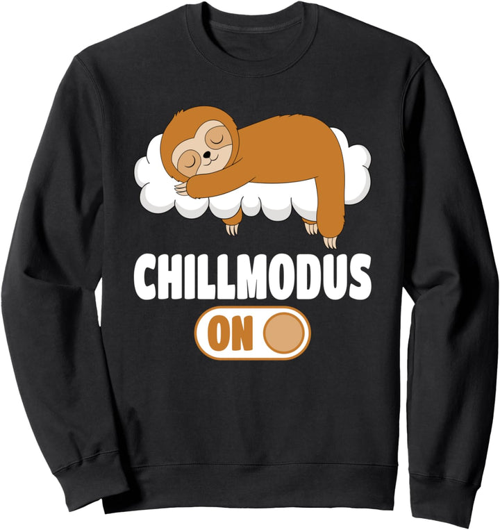 Lustiges Schlafendes Faultier Chillmodus On Nachthemd Pyjama Sweatshirt