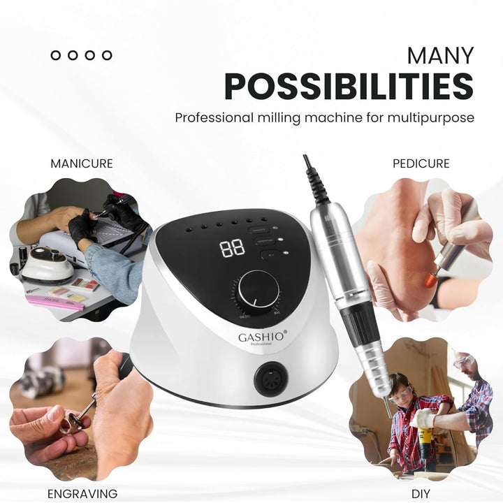Nagelfräser für Gelnägel | Nail Drill 65W | Elektrische Nagelfeile | Maniküre Pediküre Set Elektrisc