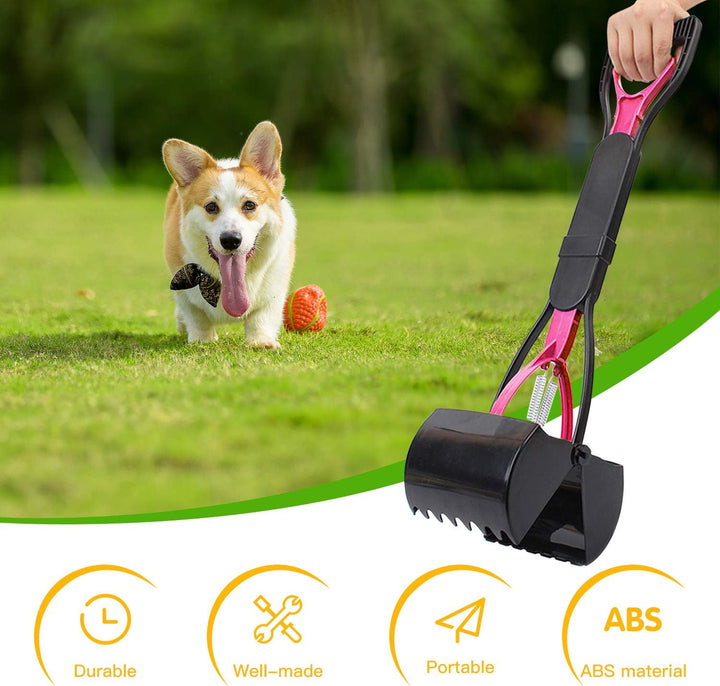 Tragbare Hundekotgreifer, Kotgreifer Hunde, Yard Hund Pooper Scooper mit Abfallbeutel Spender, Faltb