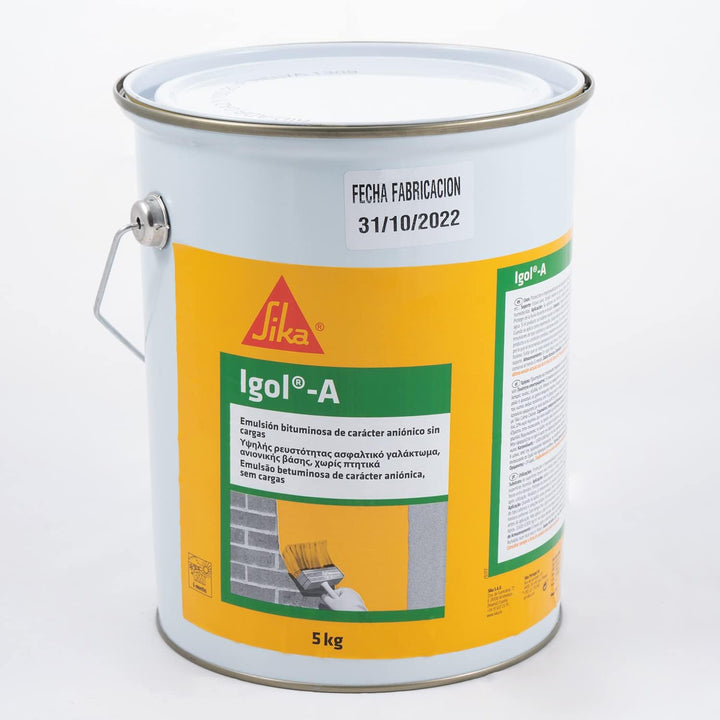 SIKA Igol Gummi A, Butuminöse Emulsion für die Abdichtung von Fundamenten, 5 kg, Schwarz
