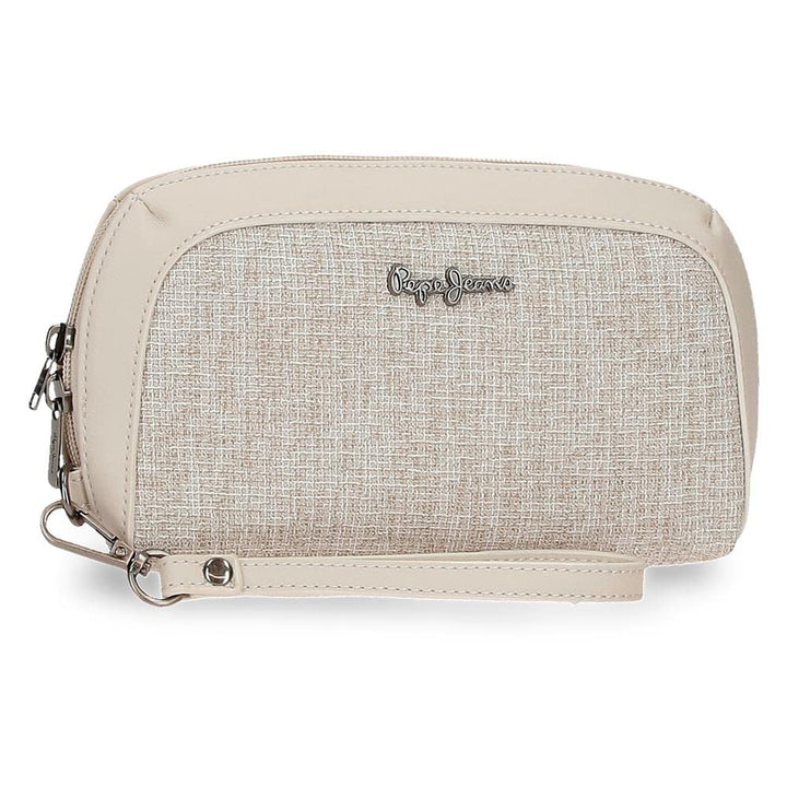 Pepe Jeans Maddie Beige Handtasche 20x11x4 cm Polyester mit Details aus Kunstleder, Beige Handtasche