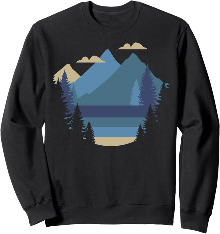 Trendy Mountainside Cut Out Sweatshirt